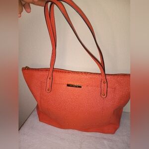 Liz claiborne salmon pink tote bag